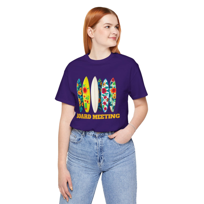 Surfboard Meeting Unisex Tee - Fun Beach Vibe for Summer Gatherings