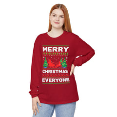 Merry Christmas Everyone Long Sleeve T-Shirt - Unisex Holiday Apparel