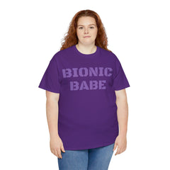 BIONIC BABE Amputee Humor   - Unisex Heavy Cotton Tee