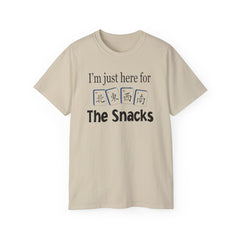 I'm Just Here For the Snacks Mahjong Tiles Unisex Ultra Cotton Tee / See our matching Coffee Mugs