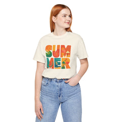 Summer Graphic Tee — Colorful Tropical "SUMMER" Typography T-Shirt