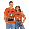 Cute But Spooky Halloween Raccoon! Graphic Unisex Heavy Cotton Tee