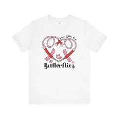 Phlebotomist Heart Butterflies Tee