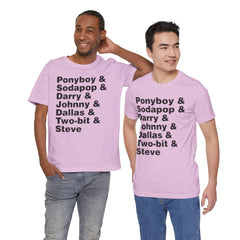 The Outsiders Shirt, Greasers Characters Shirt, Unisex Jersey Short Sleeve Tee