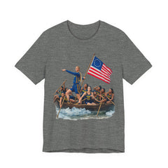 Historical Fever Patriot T‑Shirt — Revolutionary Flag Rowboat Design