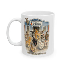 Who Let The Cats Out Baldwin Harbor Animal Hospital Ceramic Mug – (11oz/15oz)