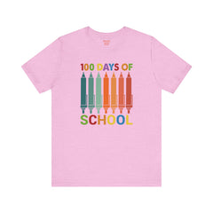 100 DAYS OF SCHOOL - Unisex Jersey Short Sleeve Tee | Elementary School Holiday, Gift For Her, Gift For Him, Teacher Shirt, Classroom Shirt