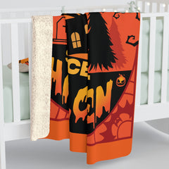 Halloween-Ready Sherpa Fleece Blanket — "I Have Been Ready For Halloween Since Last Halloween" Graphic