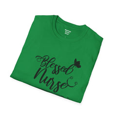 Blessed Nurse - Unisex Softstyle T-Shirt | Nurse Awareness, Medical Wear, Gift For Her, Scrubs Tee, Medical Staff Gift, Registered Nurse, RN