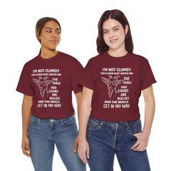 Clumsy Funny Goat Graphic Tee | Unisex Heavy Cotton Tee | Great Gift for Animal Lovers, Birthdays, Casual Wear, Humorous Gifts, Everyday Style