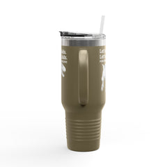 Funny Dinosaur Punctuation Saves Lives Insulated Travel Mug