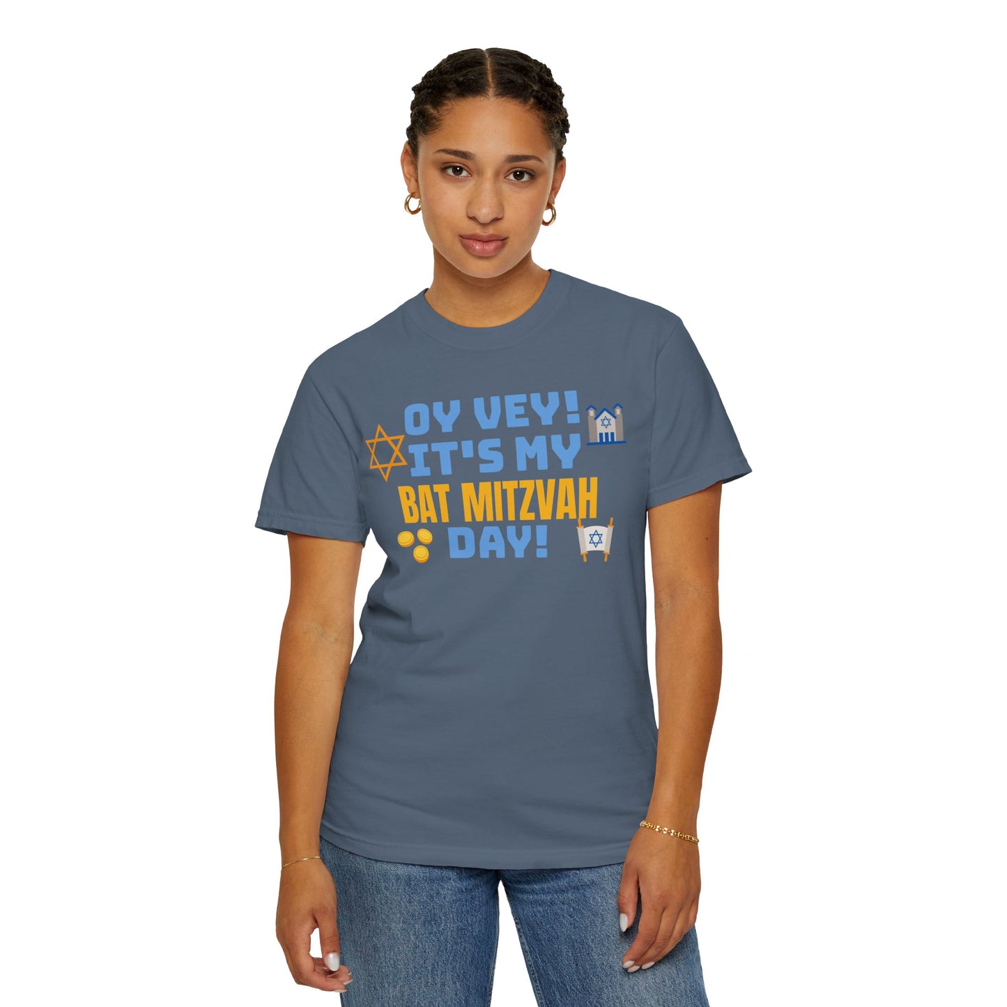 Oy Vey It's My Bat Mitzvah Day, Comfort Colors, Graphic Unisex T-shirt