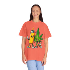 Vintage 'Lighter & Weed' Graphic T-Shirt — Relaxed Stoner/Cannabis Tee
