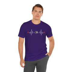 Billards Heart Beat Eight Ball Graphic - Unisex Jersey Short Sleeve Tee