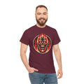 Flaming Fire Skull - Graphic Unisex Heavy Cotton Tee