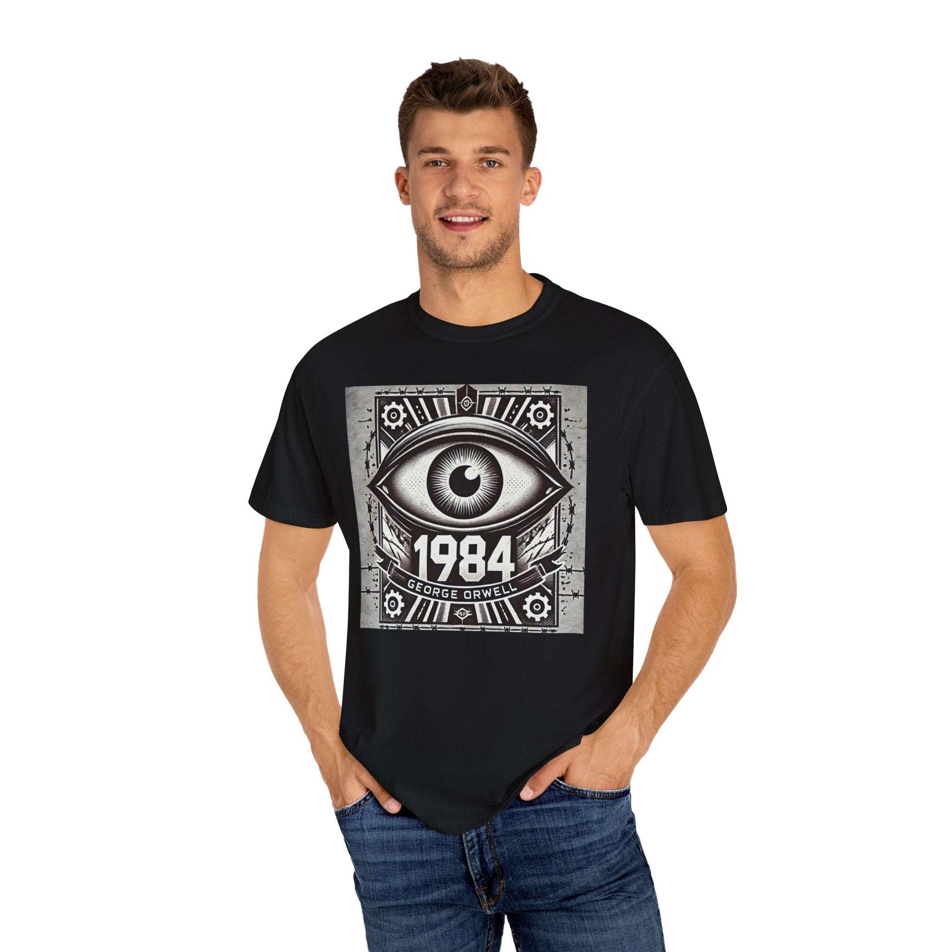 1984 Orwellian Graphic, Comfort Colors Soft Relaxed Fit Unisex Garment-Dyed T-shirt