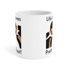 Life Moves Pretty Fast - Ceramic Mugs (11oz\15oz\20oz) Ferris Beuller / Movie Quote / Unique Gift / Gift for him / Gift for Her / 80s Movie