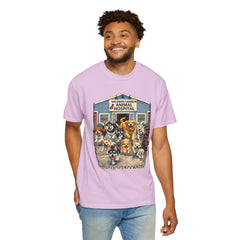 Front Graphic "Who Let the Dogs Out?" Baldwin Harbor Animal Hospital Cute Vet Clinic T Shirt