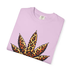 Vintage Leopard Cannabis Leaf T-shirt — Weed Lover Stoner Gift