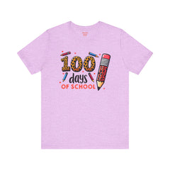 100 DAYS OF SCHOOL - Unisex Jersey Short Sleeve Tee | Elementary School Holiday, Gift For Her, Gift For Him, Teacher Shirt, Classroom Shirt