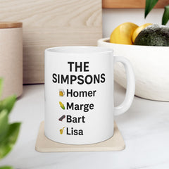 Humorous Simpsons Ceramic Coffee Mug - Gift for Coffee Lovers, Pop Culture Mug, Unique Fan Gift, Funny Office Mug