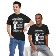 Clumsy Funny Penguin Graphic Tee | Unisex Heavy Cotton Tee | Great Gift for Animal Lovers, Birthdays, Casual Wear, Humorous Gifts, Everyday Style