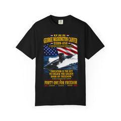 USS George Washington Carver SSBN-656 T-Shirt — "Education Is the Key to Unlock the Golden Door of Freedom"