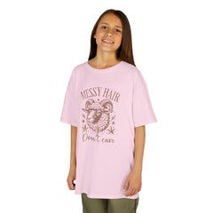 Graphic Kids Tee - Messy Hair Don't Care Sheep