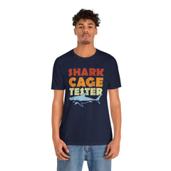 SHARK CAGE TESTER - Graphic Unisex Short Sleeve Tee