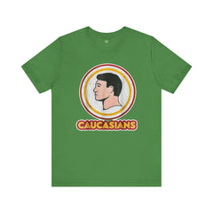 Graphic Tee - Funny Caucasians Satire Head Shot Unisex Jersey Short Sleeve Tee