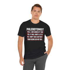 Phlebotomist Humor Tee, Funny Medical Shirt, Nurse Gift, Blood Tech Wear, Cute Phlebotomy Humor, Healthcare Apparel