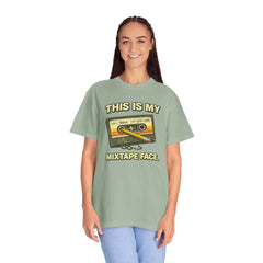 Mixtape Face T-Shirt — Retro Cassette Music Graphic Tee