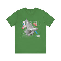 Peaceful Flowers With Dove Unisex Tee
