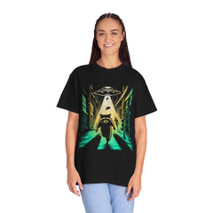 Raccoon UFO Funny Comfort Colors Graphic T-Shirt