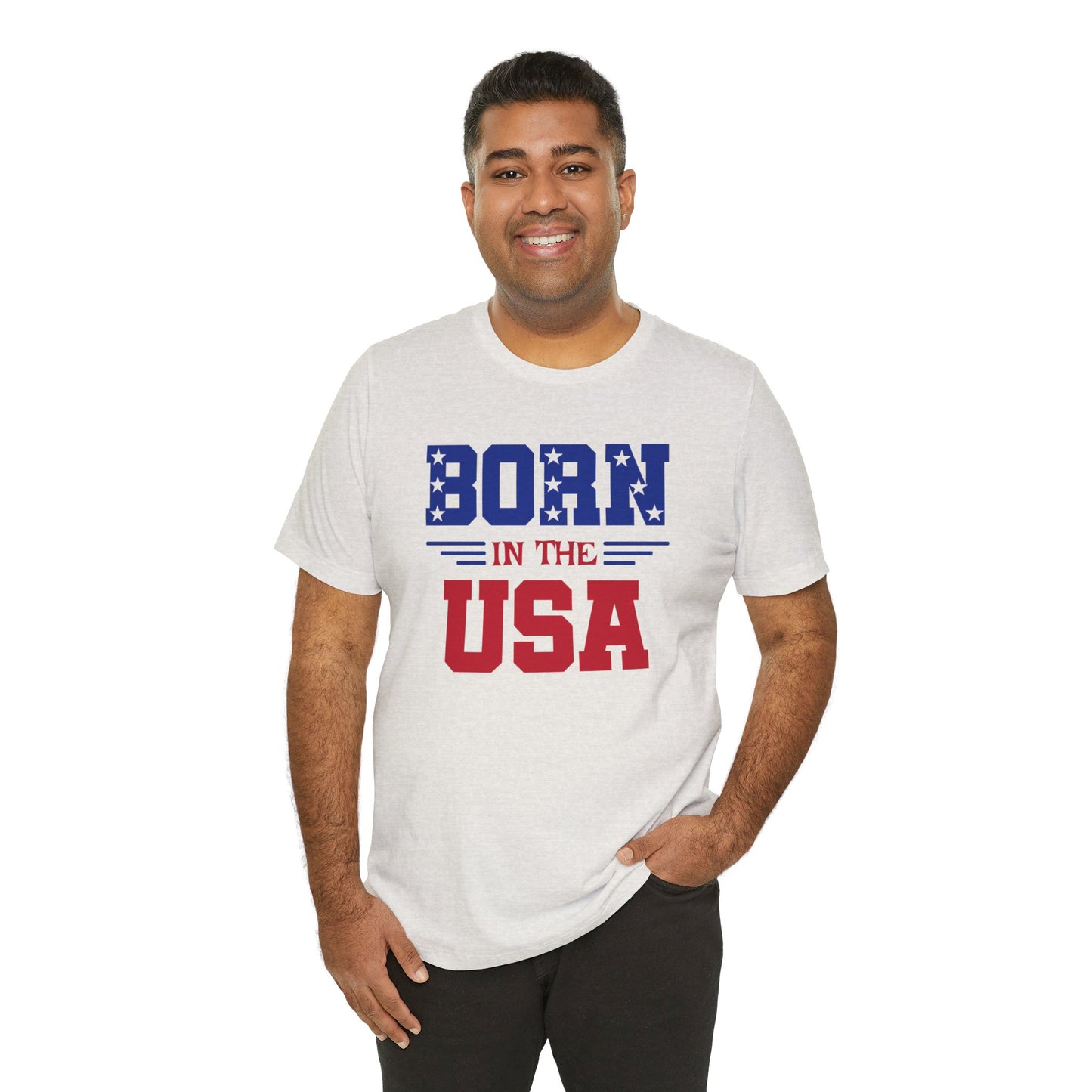 Born In The USA, Unisex Jersey Short Sleeve Tee