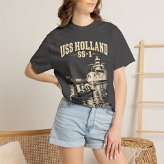 USS Holland SS-1 Submarine Vintage Graphic T-Shirt — Navy History Tee