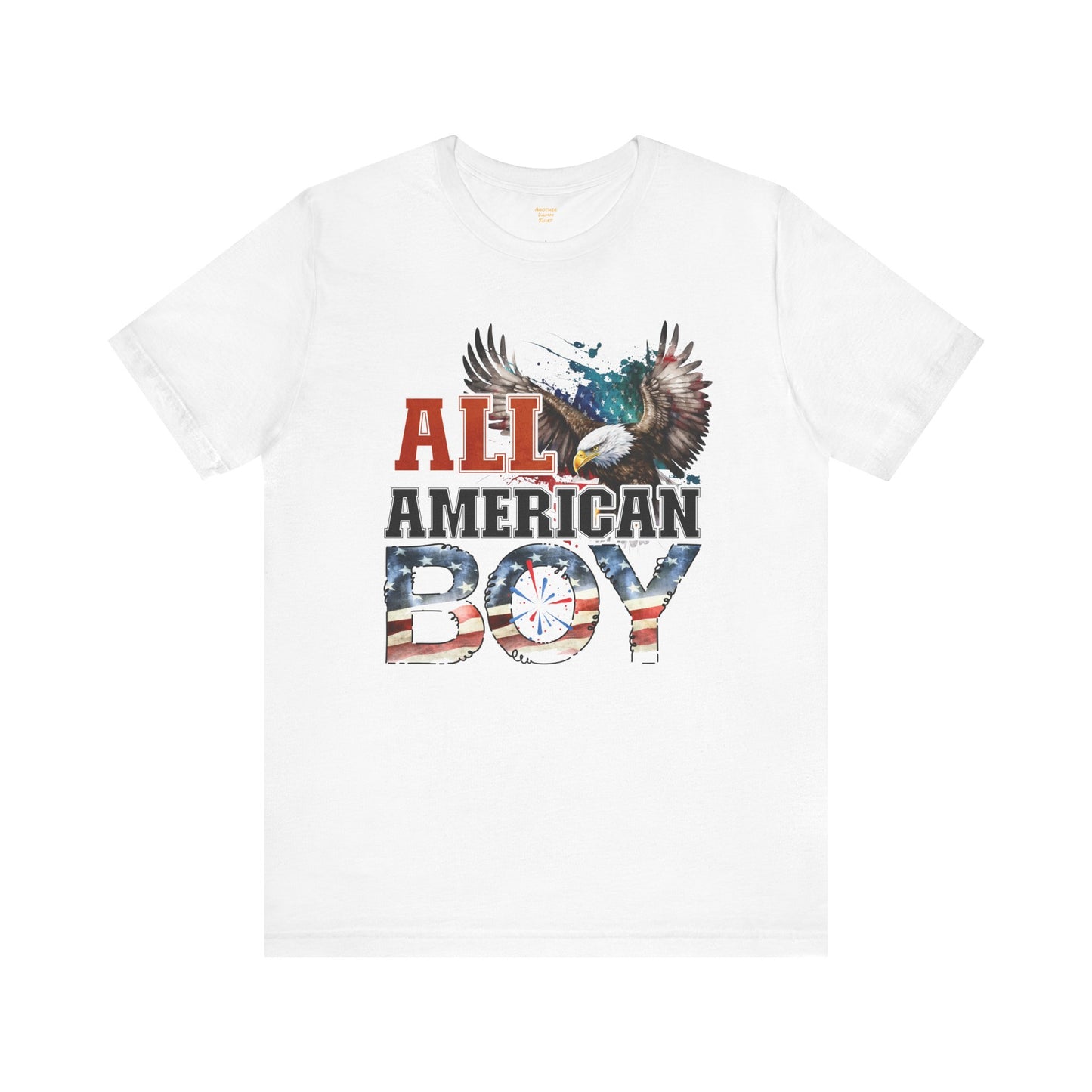 All American Boy With Eagle Graphic, Unisex Jersey Short Sleeve Tee