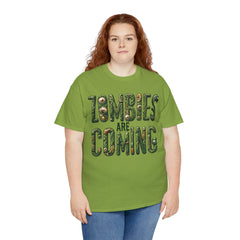 ZOMBIES ARE COMING! Graphic Unisex Heavy Cotton Tee