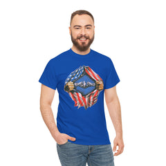 United States Navy Super Submariner tear open T Shirt, Red White and Blue, Patriotic Tee