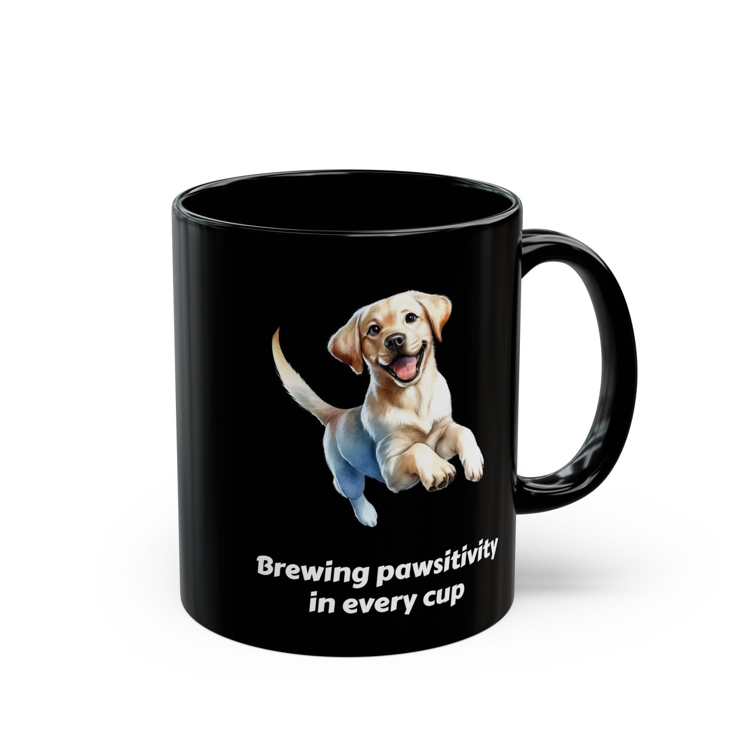 Golden Retriever Black Mug (11oz, 15oz), Brewing Pawsitivity In Every Cup