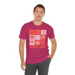 Beachy Soul Unisex Jersey Tee - Perfect Summer Vibes, Casual Wear, Gift for Beach Lovers, Vacation Outfit, Relaxed Style