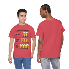 T-Shirt -  "A" School Math for Sailors Funny Beer Graphic Tee