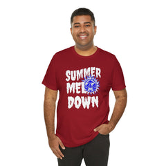 Summer Meltdown Graphic Tee — "Summer Melt Down" Sun Design