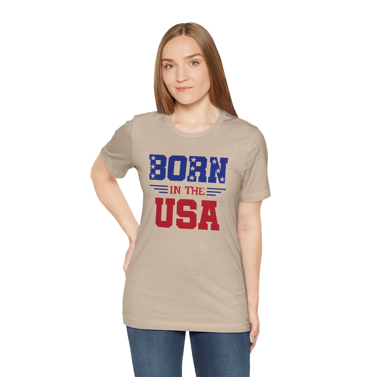 Born In The USA, Unisex Jersey Short Sleeve Tee