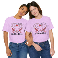 Phlebotomist Heart Butterflies Tee