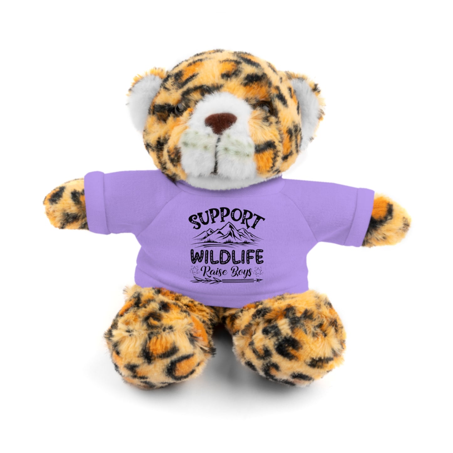 Stuffed Animals with T Shirt,Funny Quote,Support Wildlife Raise Boys,gift for him,gift for her,Birthday Gift,Everyday gift,animal lover gift