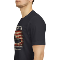 America 250th Submarine 125th Flag T-Shirt — Vintage USA Military Tee