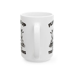 Funny Ceramic Mug - "Flipping the Penguins" - Perfect Gift for Bird Lovers