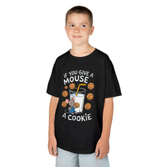 Kids Heavy Cotton™ Tee - "If You Give a Mouse a Cookie" - Fun Cartoon Shirt for Young Readers