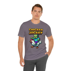 Video Game Chicken Jockey Tee - Unisex Short Sleeve T-Shirt